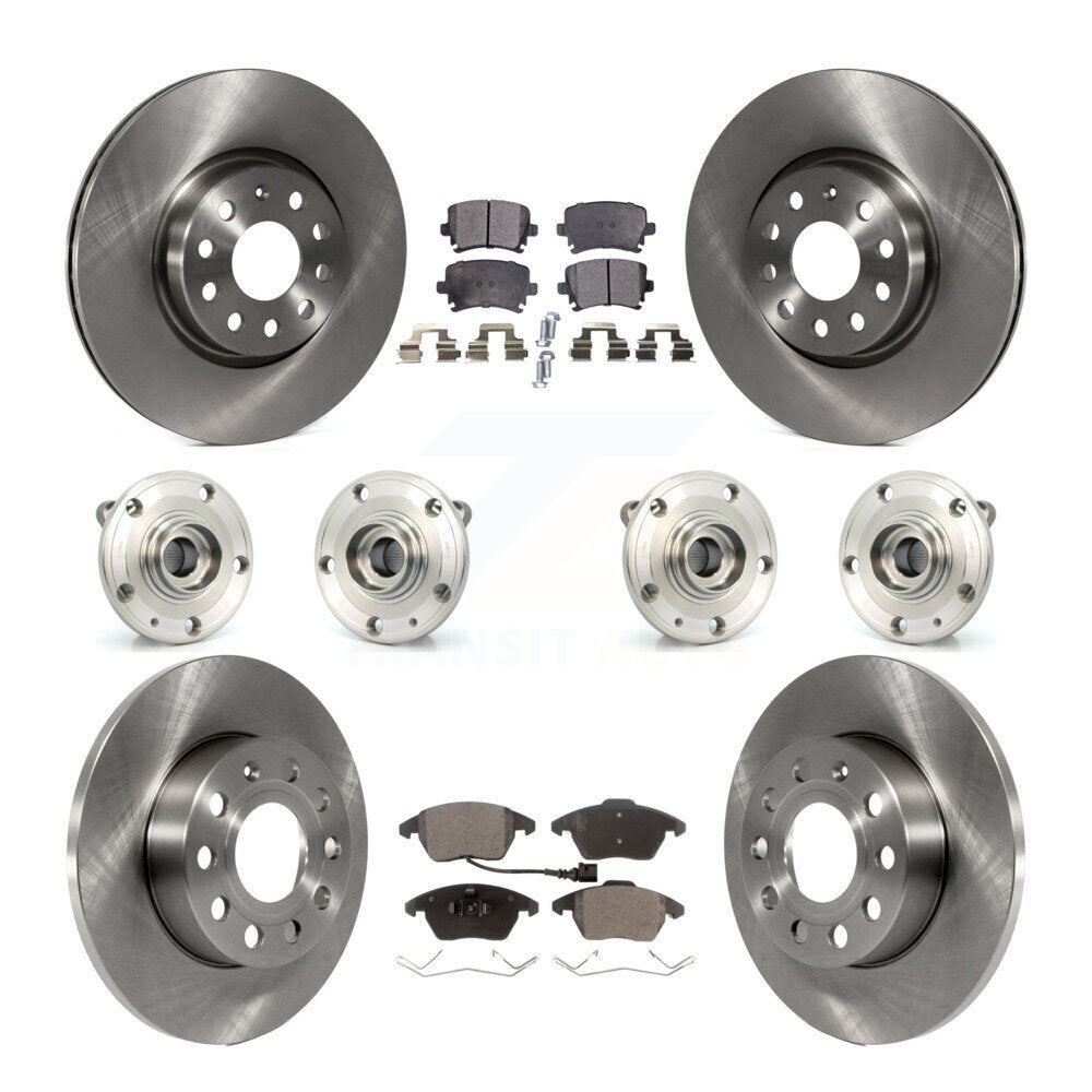 [Avant + Arrière] Kit d'ensemble roulement de roue et moyeu pour 2008 Audi A3 Quattro avec 260mm Diameter Rotor KBB-119802
