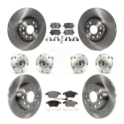 [Avant + Arrière] Kit d'ensemble roulement de roue et moyeu pour 2008 Audi A3 Quattro avec 260mm Diameter Rotor KBB-119802