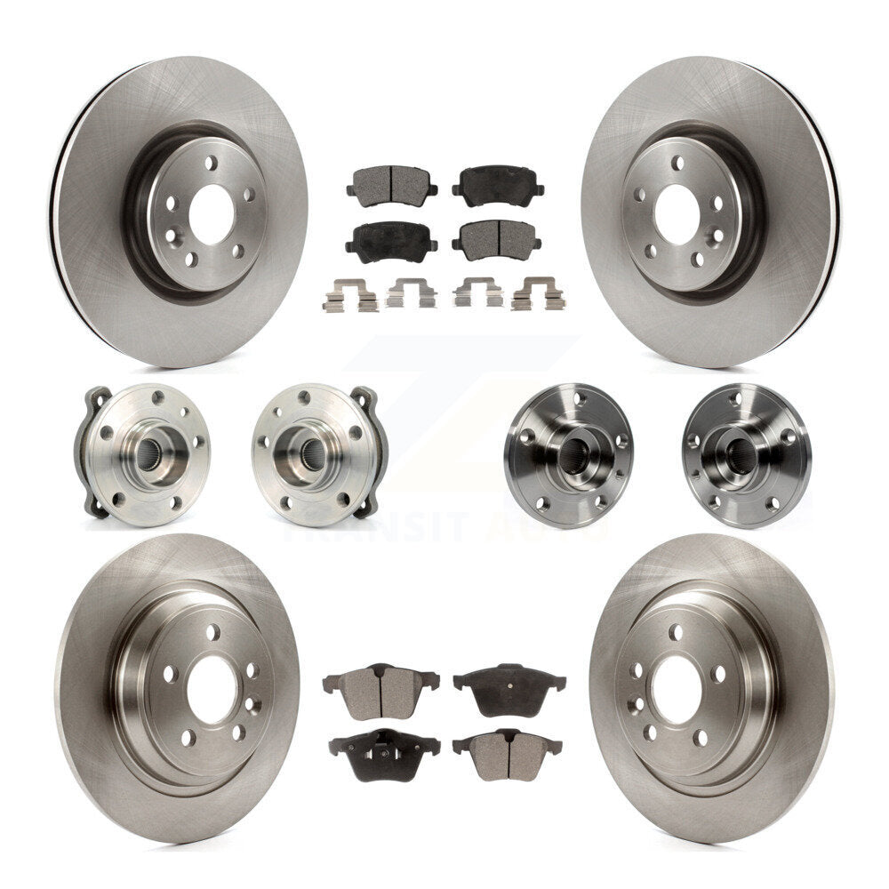 [Avant + Arrière] Kit d'ensemble roulement de roue et moyeu pour 2013-2014 Volvo S60 3.0L avec 336mm Diameter Rotor KBB-119807
