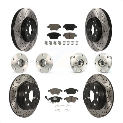[Avant + Arrière] Kit d'ensemble roulement de roue et moyeu pour 2013 Volkswagen Beetle 2.5L avec 253mm Diameter Rotor KBB-119830 par Transit Auto