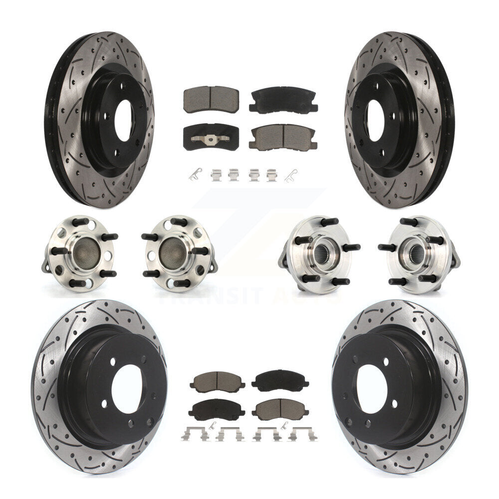 [Avant + Arrière] Kit d'ensemble roulement de roue et moyeu pour Chrysler Dodge Avenger Sebring 200 avec 302mm Diameter Rotor KBB-119832