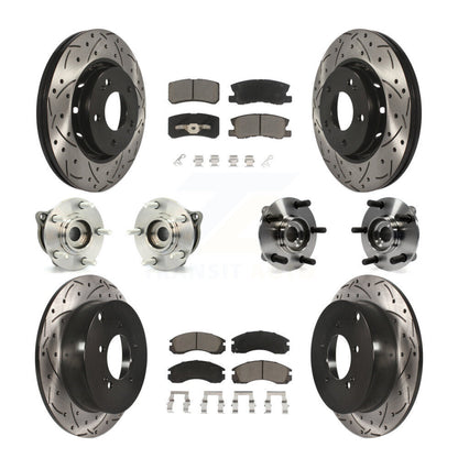 [Avant + Arrière] Kit d'ensemble roulement de roue et moyeu pour 2010-2011 Mitsubishi Lancer Ralliart Sportback avec AWD KBB-119834