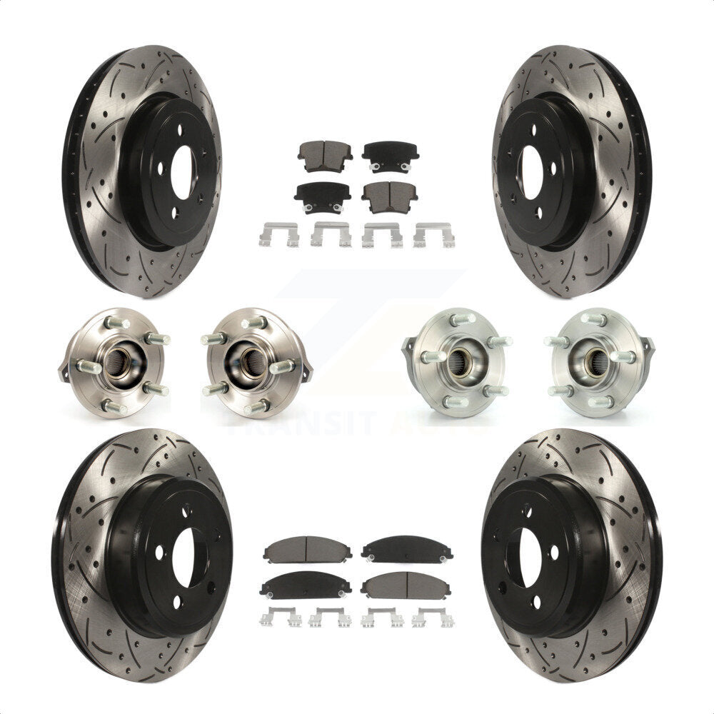 [Avant + Arrière] Kit d'ensemble roulement de roue et moyeu pour Dodge Charger Chrysler 300 KBB-119840 par Transit Auto