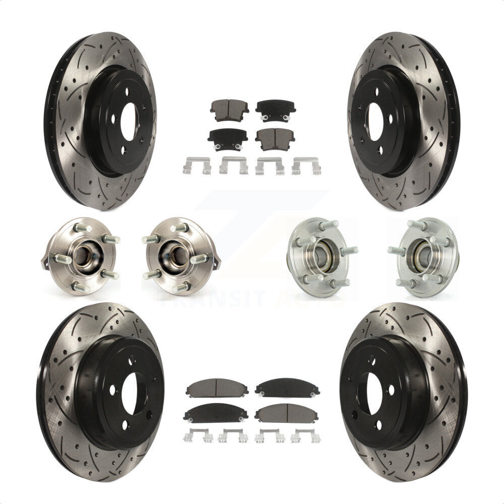 [Avant + Arrière] Kit d'ensemble roulement de roue et moyeu pour Dodge Chrysler 300 Charger Challenger KBB-119842 par Transit Auto