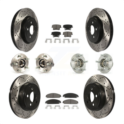 [Avant + Arrière] Kit d'ensemble roulement de roue et moyeu pour Dodge Chrysler 300 Charger Challenger KBB-119842 par Transit Auto