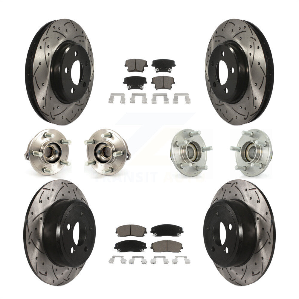 [Avant + Arrière] Kit d'ensemble roulement de roue et moyeu pour Dodge Charger Chrysler 300 Challenger KBB-119844 par Transit Auto