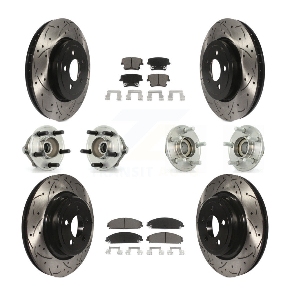 [Avant + Arrière] Kit d'ensemble roulement de roue et moyeu pour 2006-2008 Dodge Charger RWD avec 5.7L 3.5L avec Police Package KBB-119852