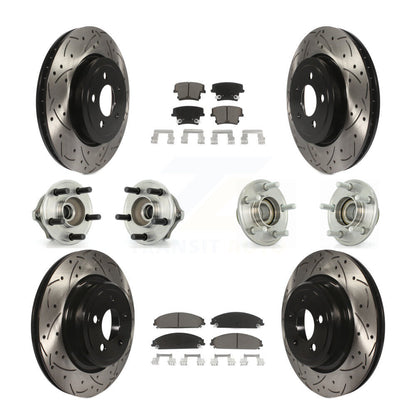 [Avant + Arrière] Kit d'ensemble roulement de roue et moyeu pour 2006-2008 Dodge Charger RWD avec 5.7L 3.5L avec Police Package KBB-119852