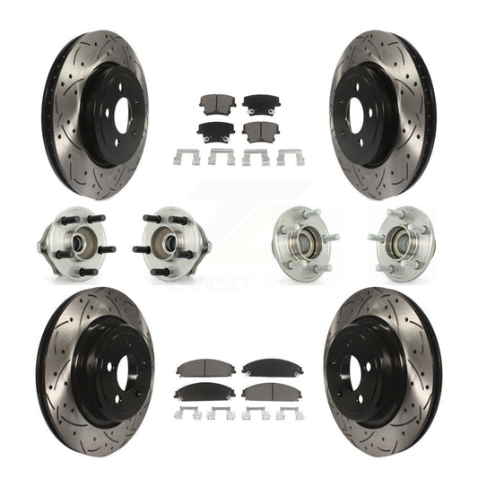 [Avant + Arrière] Kit d'ensemble roulement de roue et moyeu pour 2006-2008 Dodge Charger RWD avec 5.7L 3.5L avec Police Package KBB-119852