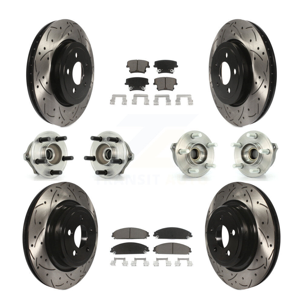 [Avant + Arrière] Kit d'ensemble roulement de roue et moyeu pour 2007-2008 Dodge Charger AWD avec 5.7L avec Police Package KBB-119853