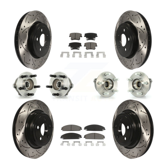 [Avant + Arrière] Kit d'ensemble roulement de roue et moyeu pour 2007-2008 Dodge Charger AWD avec 5.7L avec Police Package KBB-119853