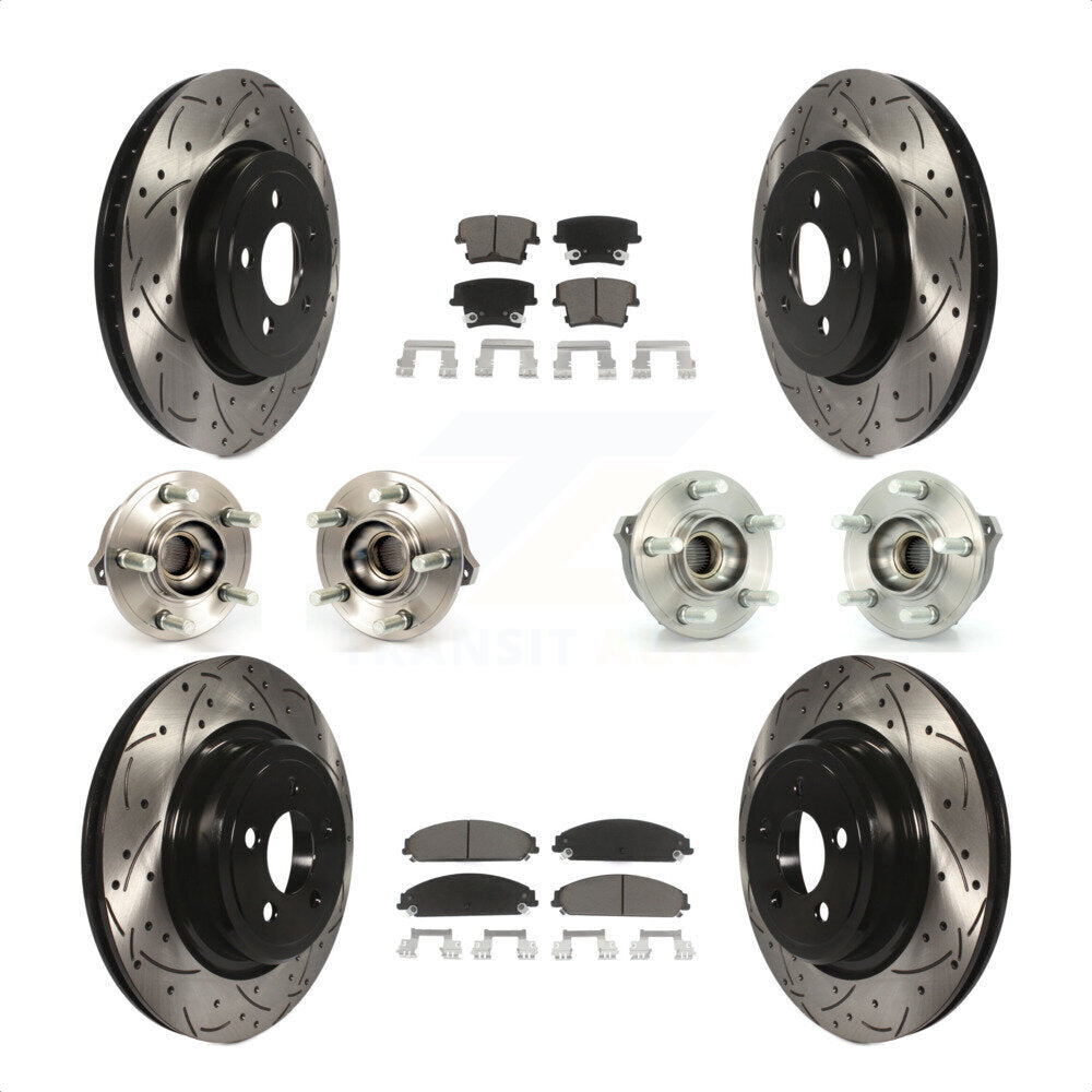 [Avant + Arrière] Kit d'ensemble roulement de roue et moyeu pour Dodge Charger AWD avec 5.7L avec Police Package KBB-119854 par Transit Auto