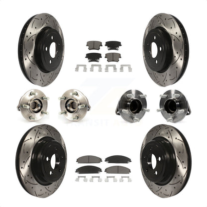 [Avant + Arrière] Kit d'ensemble roulement de roue et moyeu pour 2012-2013 Dodge Charger R T SE avec RWD 5.7L avec Police Package KBB-119855 par Transit Auto