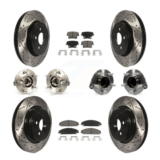 [Avant + Arrière] Kit d'ensemble roulement de roue et moyeu pour 2012-2013 Dodge Charger R T SE avec RWD 5.7L avec Police Package KBB-119855 par Transit Auto