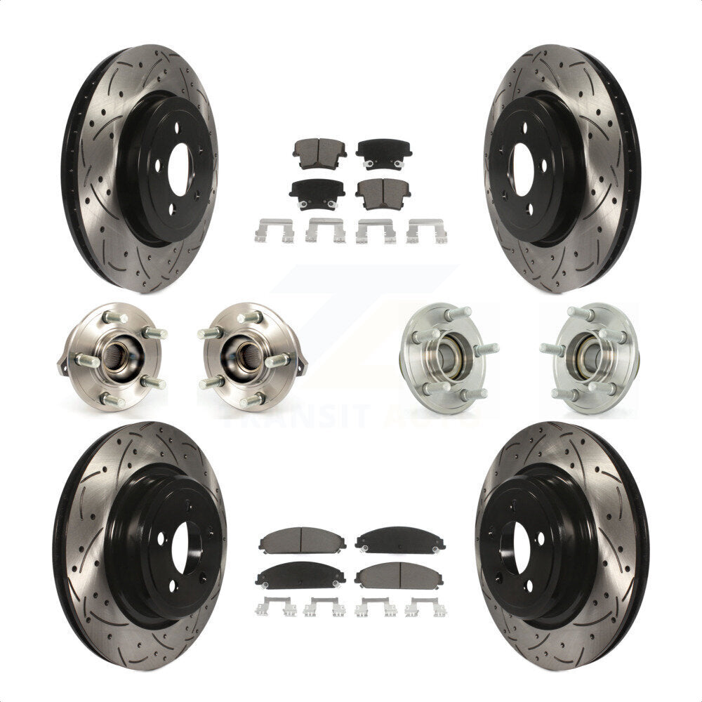 [Avant + Arrière] Kit d'ensemble roulement de roue et moyeu pour Dodge Charger avec Police Package KBB-119858 par Transit Auto