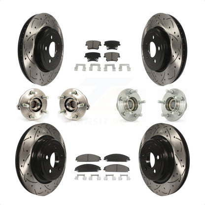 [Avant + Arrière] Kit d'ensemble roulement de roue et moyeu pour Dodge Charger avec Police Package KBB-119858 par Transit Auto