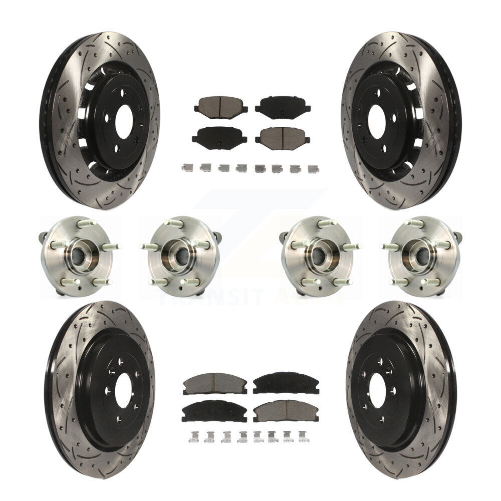 [Avant + Arrière] Kit d'ensemble roulement de roue et moyeu pour Lincoln MKS Ford Flex Taurus MKT KBB-119859