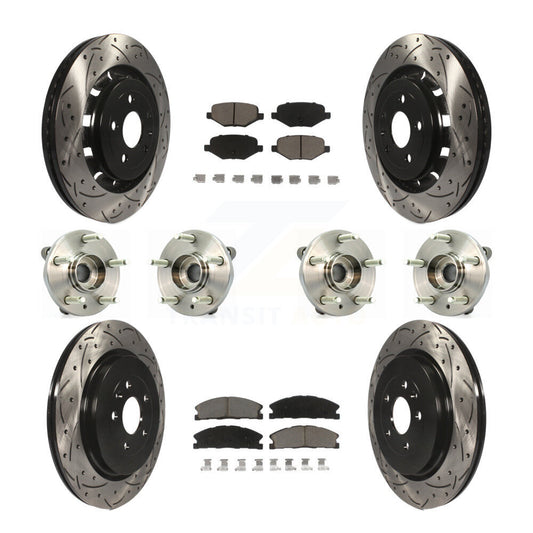 [Avant + Arrière] Kit d'ensemble roulement de roue et moyeu pour Lincoln MKS Ford Flex Taurus MKT KBB-119859