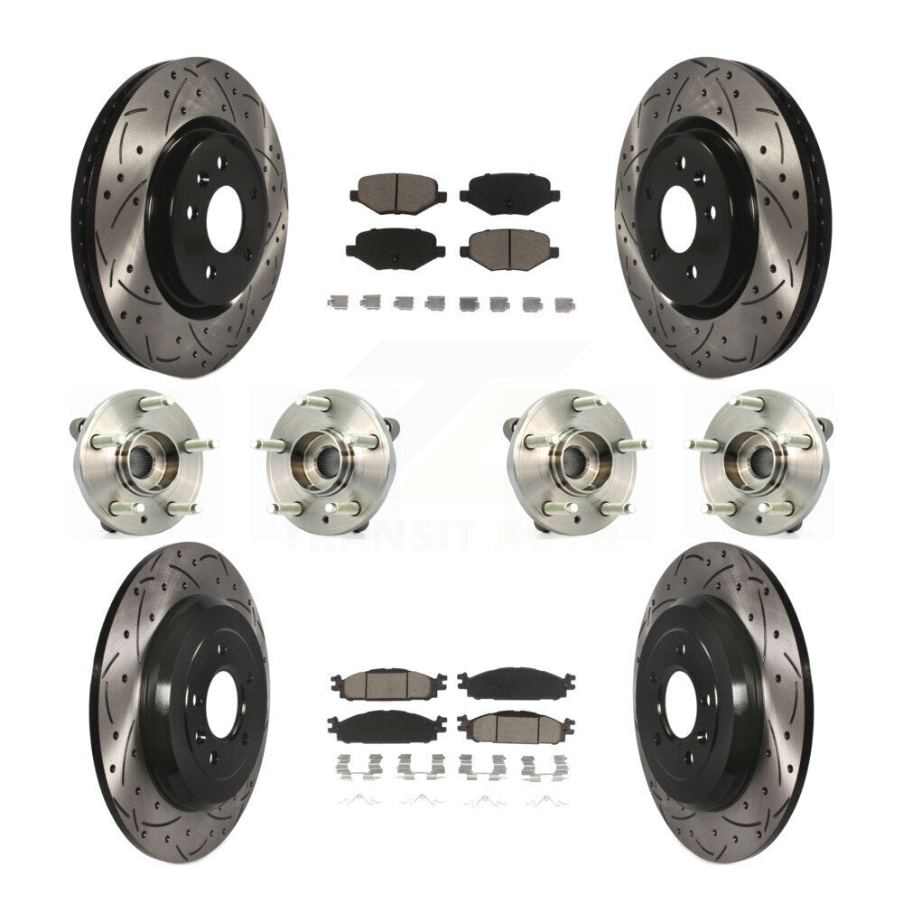 [Avant + Arrière] Kit d'ensemble roulement de roue et moyeu pour Ford Taurus Flex Lincoln MKT MKS KBB-119860