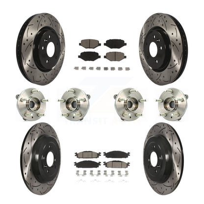[Avant + Arrière] Kit d'ensemble roulement de roue et moyeu pour Ford Taurus Flex Lincoln MKT MKS KBB-119860