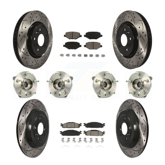 [Avant + Arrière] Kit d'ensemble roulement de roue et moyeu pour Ford Taurus Flex Lincoln MKT MKS KBB-119860