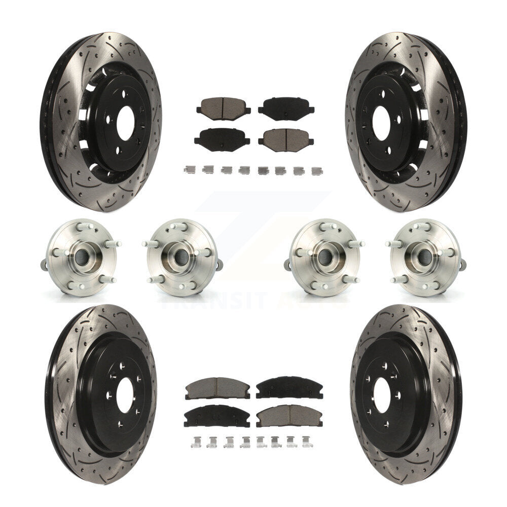 [Avant + Arrière] Kit d'ensemble roulement de roue et moyeu pour Ford Explorer Police Interceptor Utility KBB-119862
