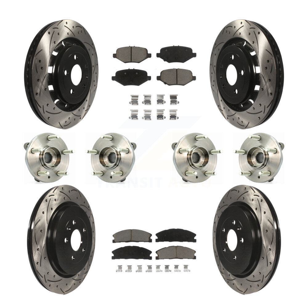 [Avant + Arrière] Kit d'ensemble roulement de roue et moyeu pour Ford Flex Taurus Lincoln MKS KBB-119864