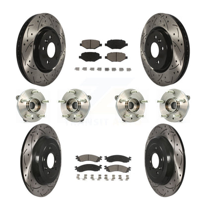 [Avant + Arrière] Kit d'ensemble roulement de roue et moyeu pour 2010-2012 Ford Taurus SHO KBB-119865