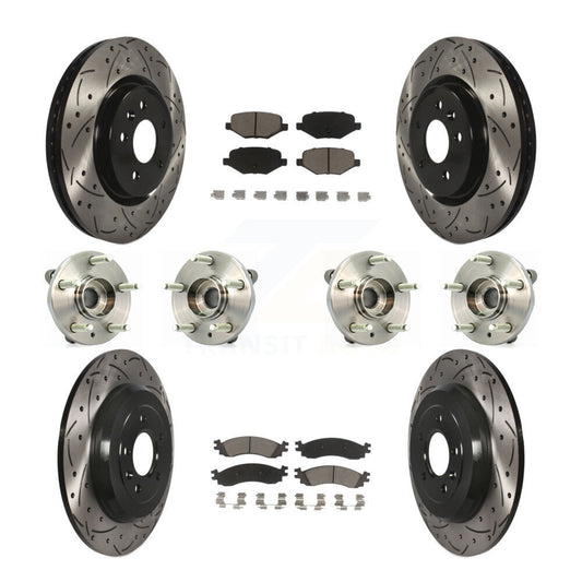 [Avant + Arrière] Kit d'ensemble roulement de roue et moyeu pour 2010-2012 Ford Taurus SHO KBB-119865