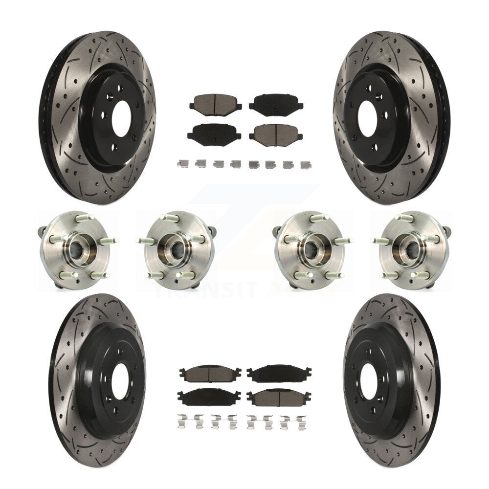 [Avant + Arrière] Kit d'ensemble roulement de roue et moyeu pour 2009-2010 Lincoln MKS KBB-119866