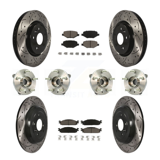 [Avant + Arrière] Kit d'ensemble roulement de roue et moyeu pour 2009-2010 Lincoln MKS KBB-119866