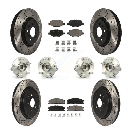 [Avant + Arrière] Kit d'ensemble roulement de roue et moyeu pour 2013 Ford Explorer Sport avec Heavy Duty Brakes KBB-119868