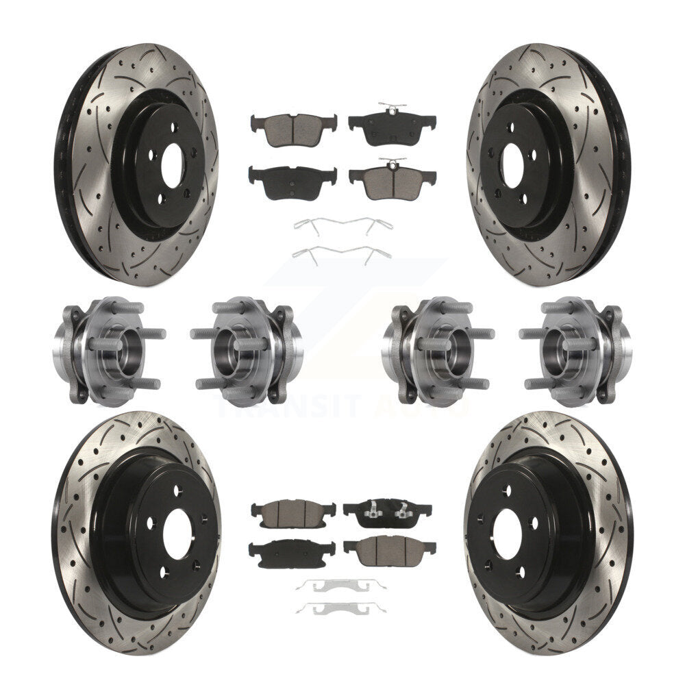 [Avant + Arrière] Kit d'ensemble roulement de roue et moyeu pour Ford Edge Lincoln MKX AWD KBB-119869