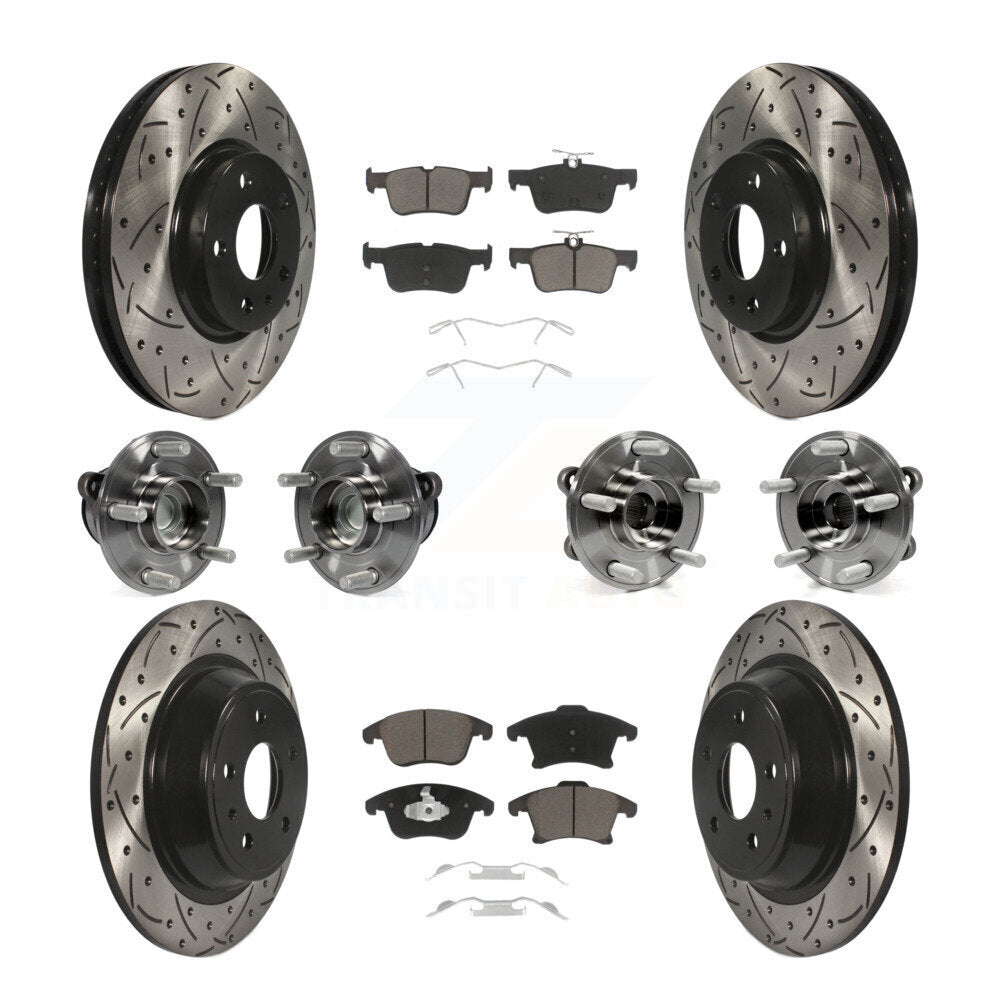 [Avant + Arrière] Kit d'ensemble roulement de roue et moyeu pour Ford Fusion Lincoln MKZ KBB-119871