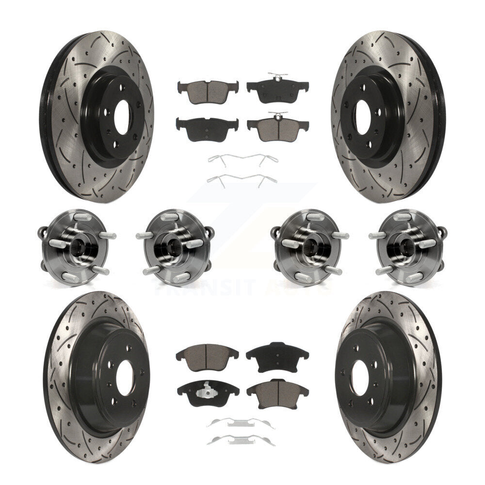 [Avant + Arrière] Kit d'ensemble roulement de roue et moyeu pour Ford Fusion Lincoln MKZ KBB-119875