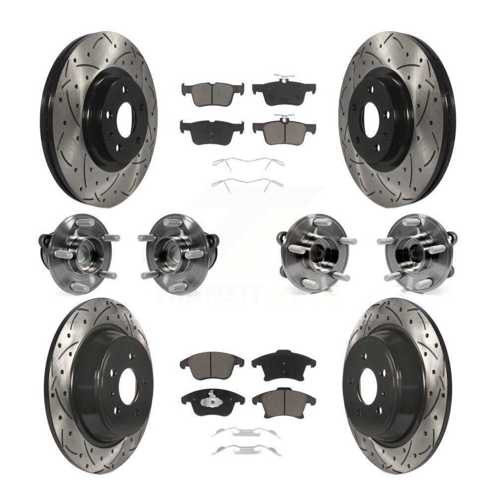 [Avant + Arrière] Kit d'ensemble roulement de roue et moyeu pour Ford Fusion Lincoln MKZ KBB-119876