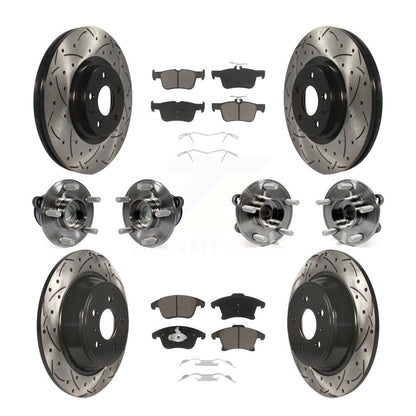 [Avant + Arrière] Kit d'ensemble roulement de roue et moyeu pour Ford Fusion Lincoln MKZ KBB-119876