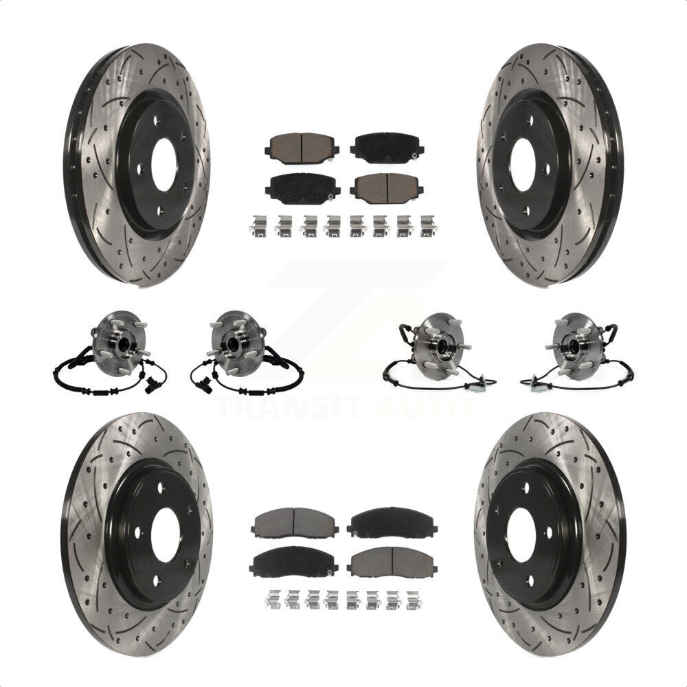 [Avant + Arrière] Kit d'ensemble roulement de roue et moyeu pour Dodge Grand Caravan Chrysler Town & Country Ram C/V Volkswagen Routan KBB-119884 par Transit Auto