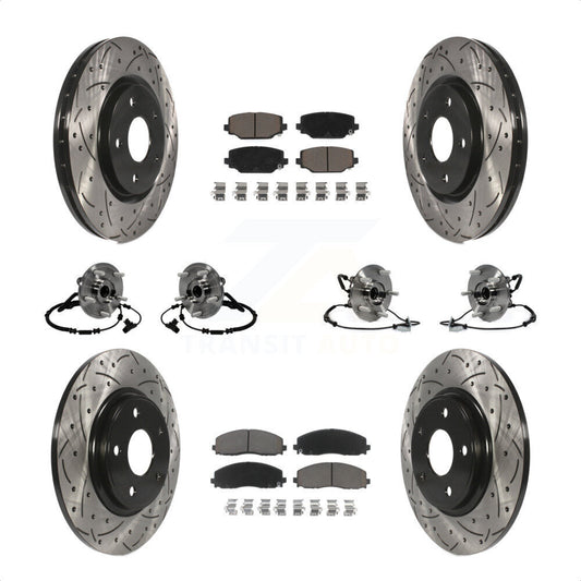 [Avant + Arrière] Kit d'ensemble roulement de roue et moyeu pour Dodge Grand Caravan Chrysler Town & Country Ram C/V Volkswagen Routan KBB-119884 par Transit Auto