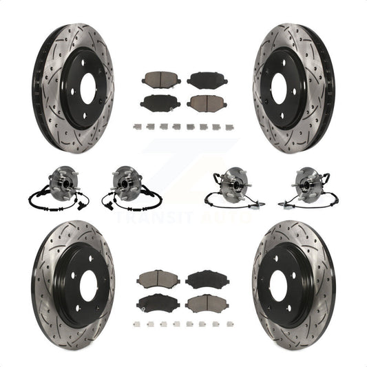 [Avant + Arrière] Kit d'ensemble roulement de roue et moyeu pour Dodge Grand Caravan Chrysler Town & Country Ram C/V Volkswagen Routan KBB-119885 par Transit Auto