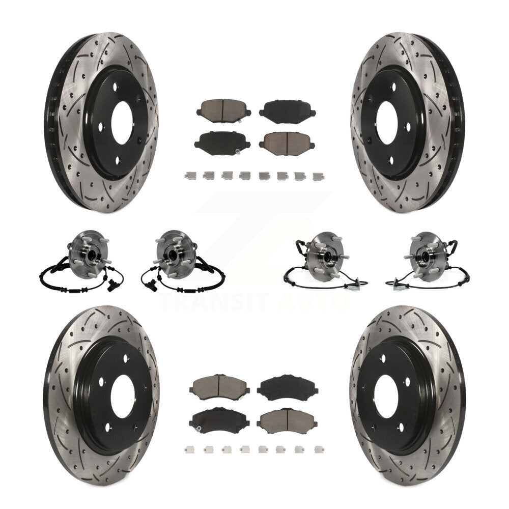 [Avant + Arrière] Kit d'ensemble roulement de roue et moyeu pour Dodge Grand Caravan Chrysler Town & Country Ram C/V Volkswagen Routan KBB-119885