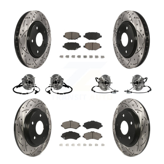 [Avant + Arrière] Kit d'ensemble roulement de roue et moyeu pour Dodge Grand Caravan Chrysler Town & Country Ram C/V Volkswagen Routan KBB-119885