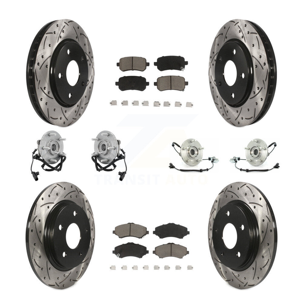 [Avant + Arrière] Kit d'ensemble roulement de roue et moyeu pour Chrysler Town & Country Dodge Grand Caravan Volkswagen Routan KBB-119886