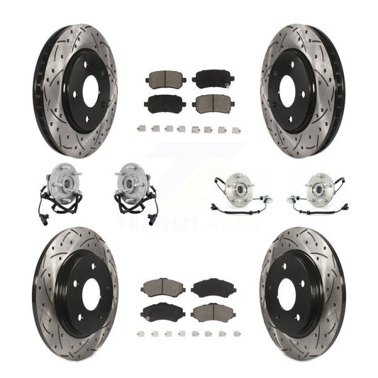 [Avant + Arrière] Kit d'ensemble roulement de roue et moyeu pour Chrysler Town & Country Dodge Grand Caravan Volkswagen Routan KBB-119886
