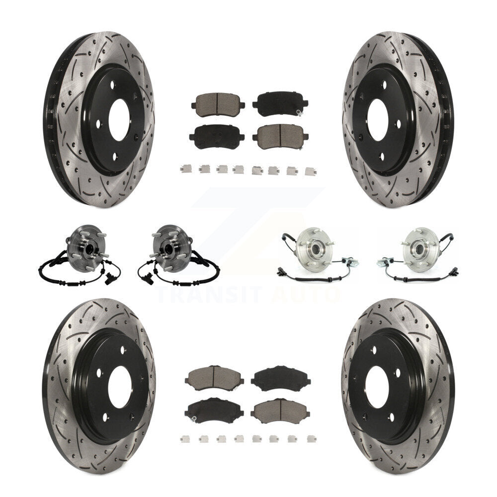 [Avant + Arrière] Kit d'ensemble roulement de roue et moyeu pour 2012 Volkswagen Routan avec Single Piston Caliper KBB-119887