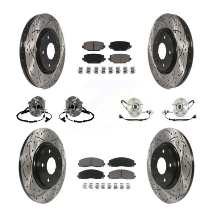 [Avant + Arrière] Kit d'ensemble roulement de roue et moyeu pour 2012 Volkswagen Routan avec Dual Piston Caliper KBB-119888