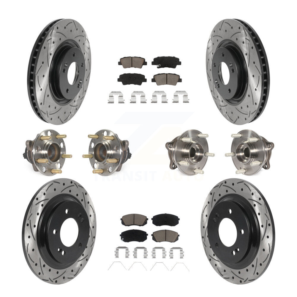[Avant + Arrière] Kit d'ensemble roulement de roue et moyeu pour 2016 Hyundai Sonata GAS engine avec Electric Parking KBB-119889