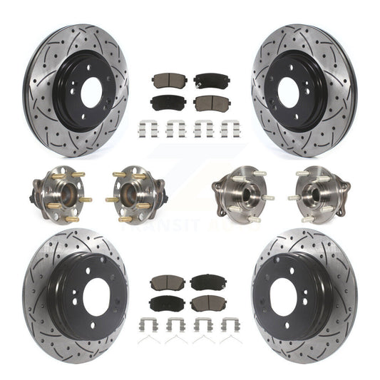 [Avant + Arrière] Kit d'ensemble roulement de roue et moyeu pour 2015-2016 Hyundai Sonata GAS engine avec Manual Parking KBB-119890