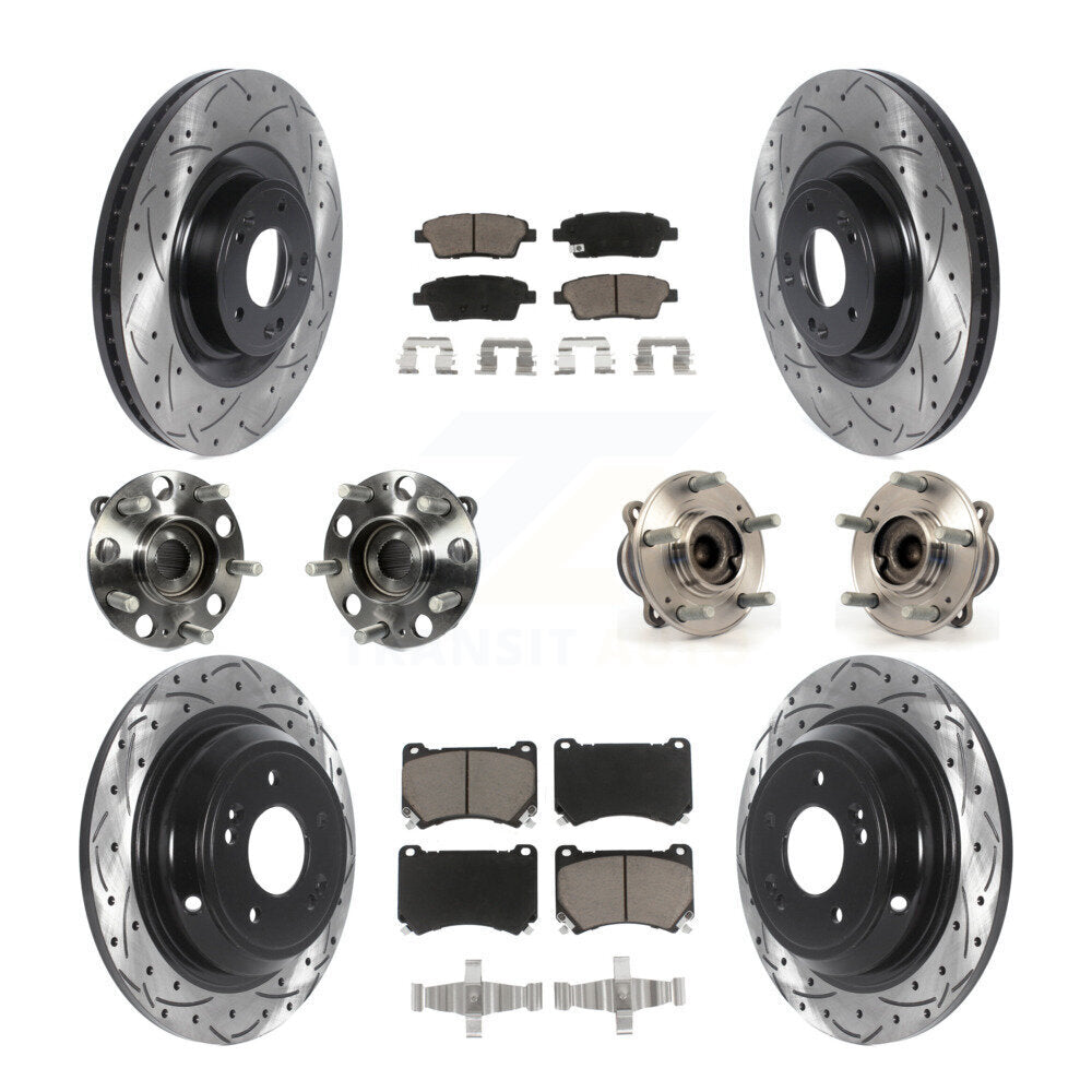 [Avant + Arrière] Kit d'ensemble roulement de roue et moyeu pour 2012-2014 Hyundai Genesis 5.0L KBB-119897
