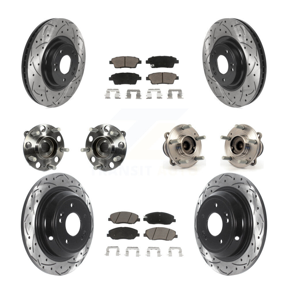 [Avant + Arrière] Kit d'ensemble roulement de roue et moyeu pour 2012 Hyundai Genesis 3.8L KBB-119900